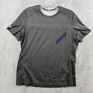 Soar Women M Hot Weather T Shirt Gray Short Sleeve Mesh Running Top S23T1W